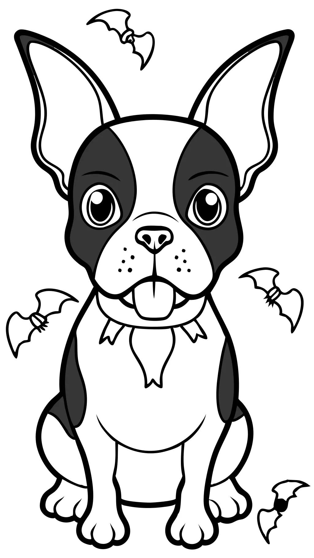 Página para colorear de Boston Terrier